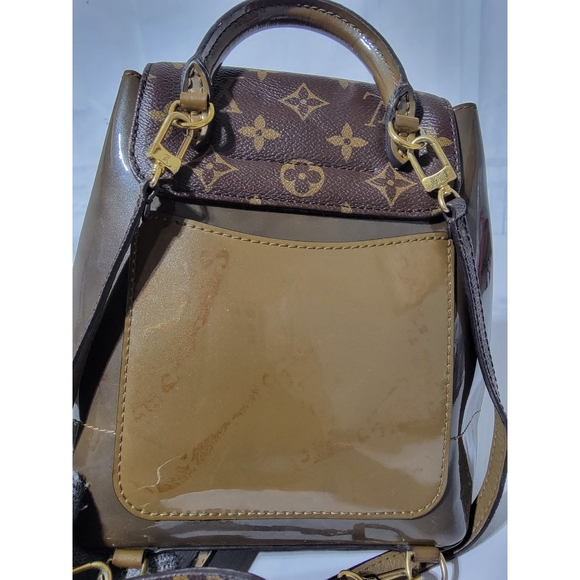 LOUIS VUITTON Monogram Coated Canvas And Vert Bronze Vernis Hot Springs … - Picture 10 of 16